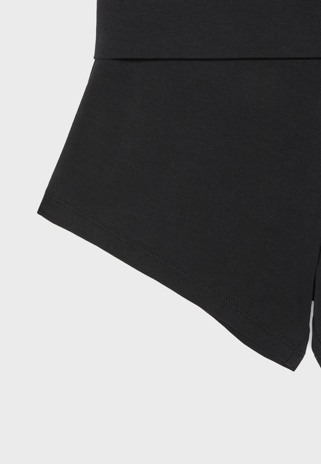 Turn-up mini shorts — Black