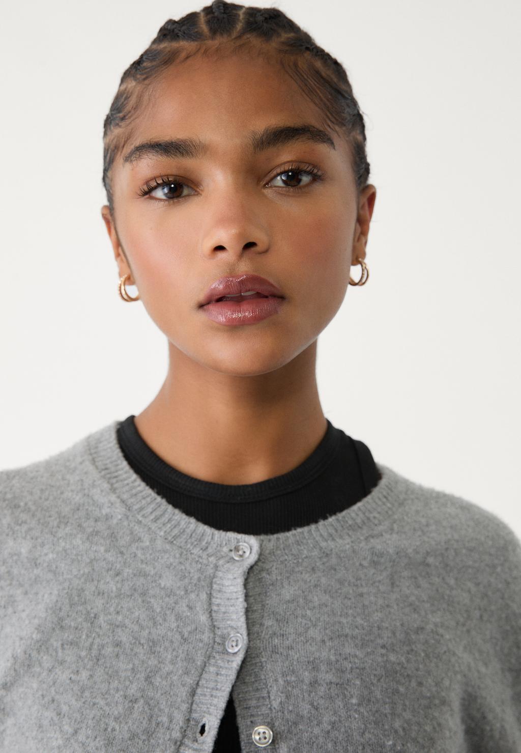 Cardigan doux avec boutons