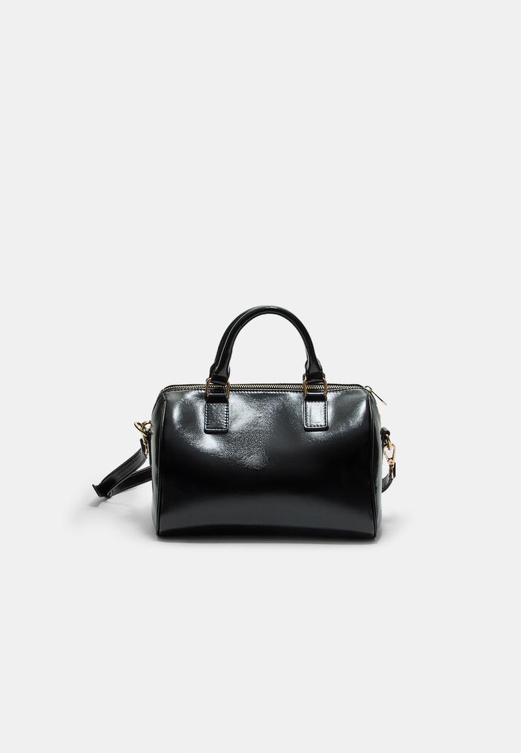 Stradivarius Geantă Crossbody Bowling Negru Os