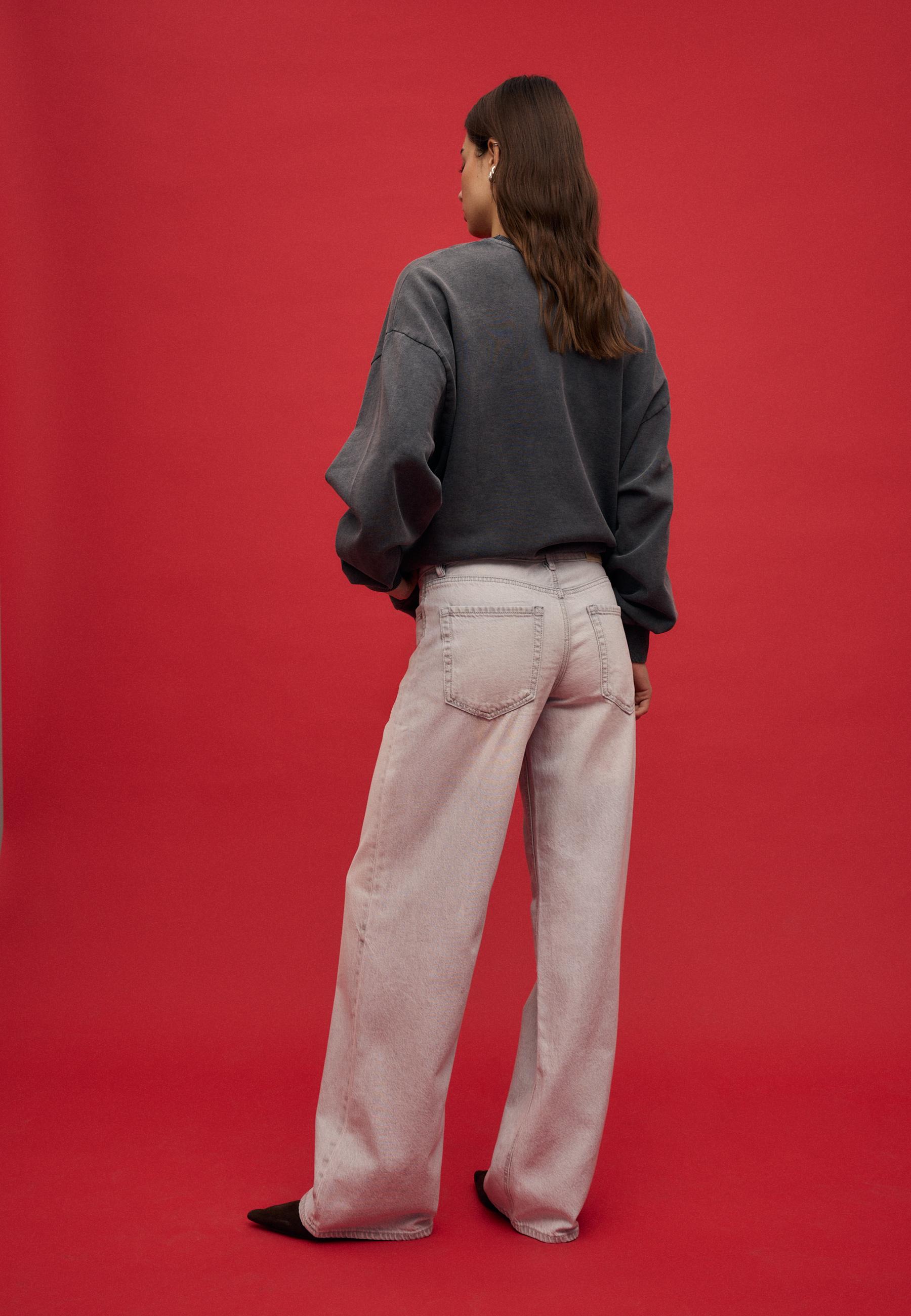 D91 Low wide-leg jeans — LIGHT GREY DENIM WASH