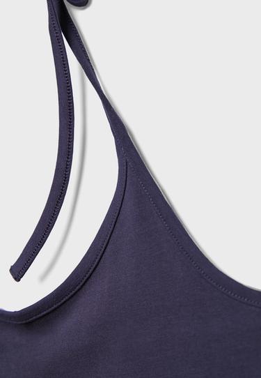 Knit halter top — Dark blue 7