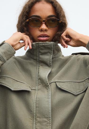 Utility bomber jacket — Khaki 4