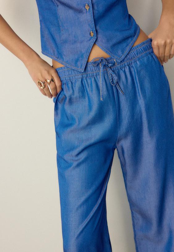 jupeculotte fluide en jean