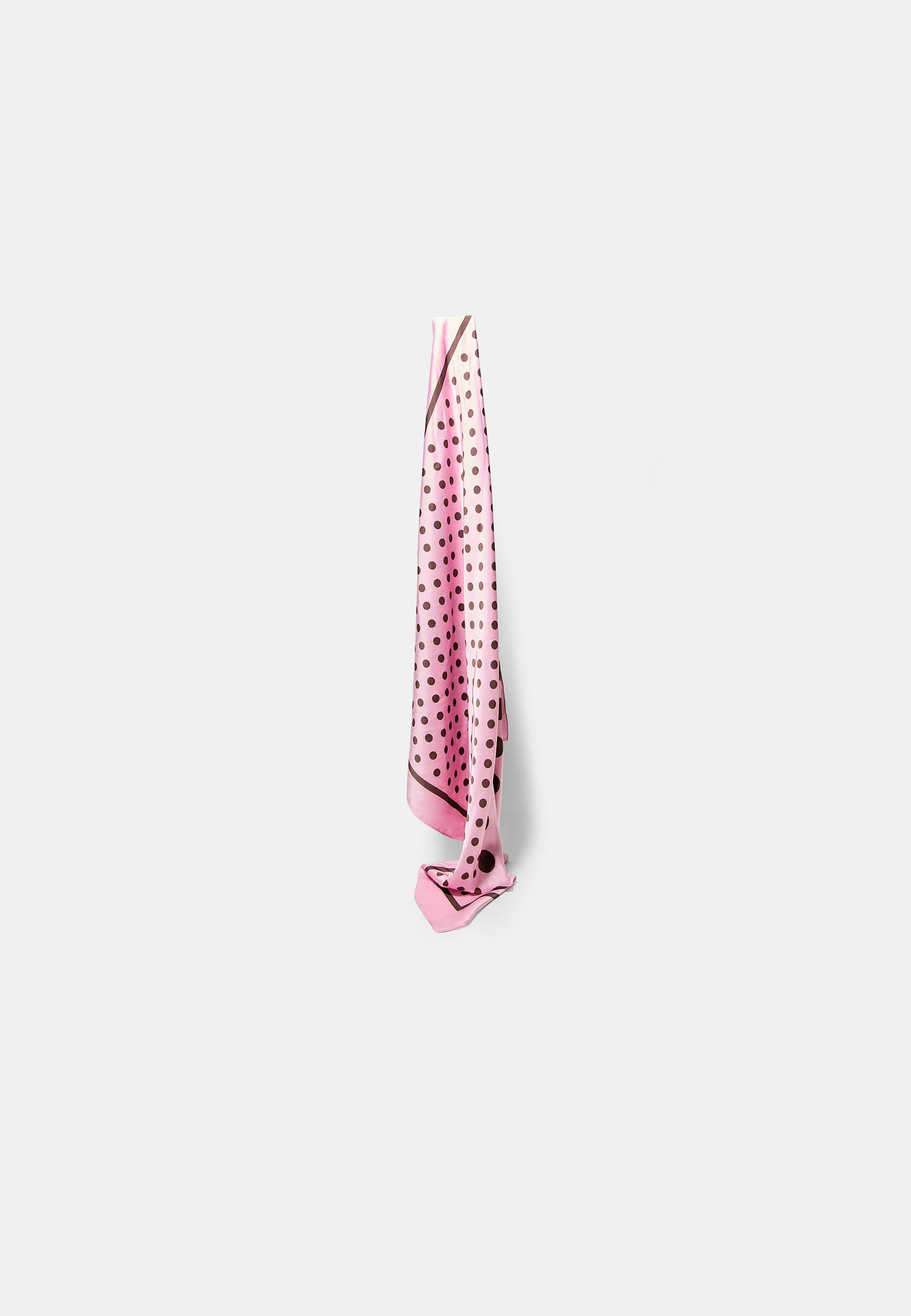 Polka dot scarf — Pastel pink