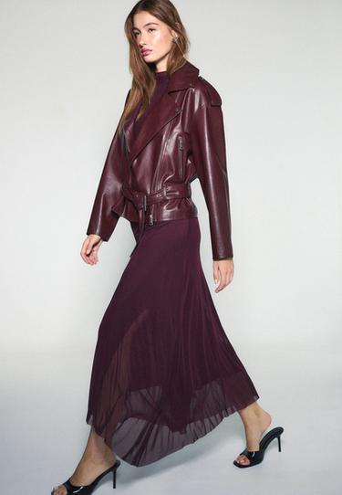 Long sleeve tulle midi dress — Purple 3