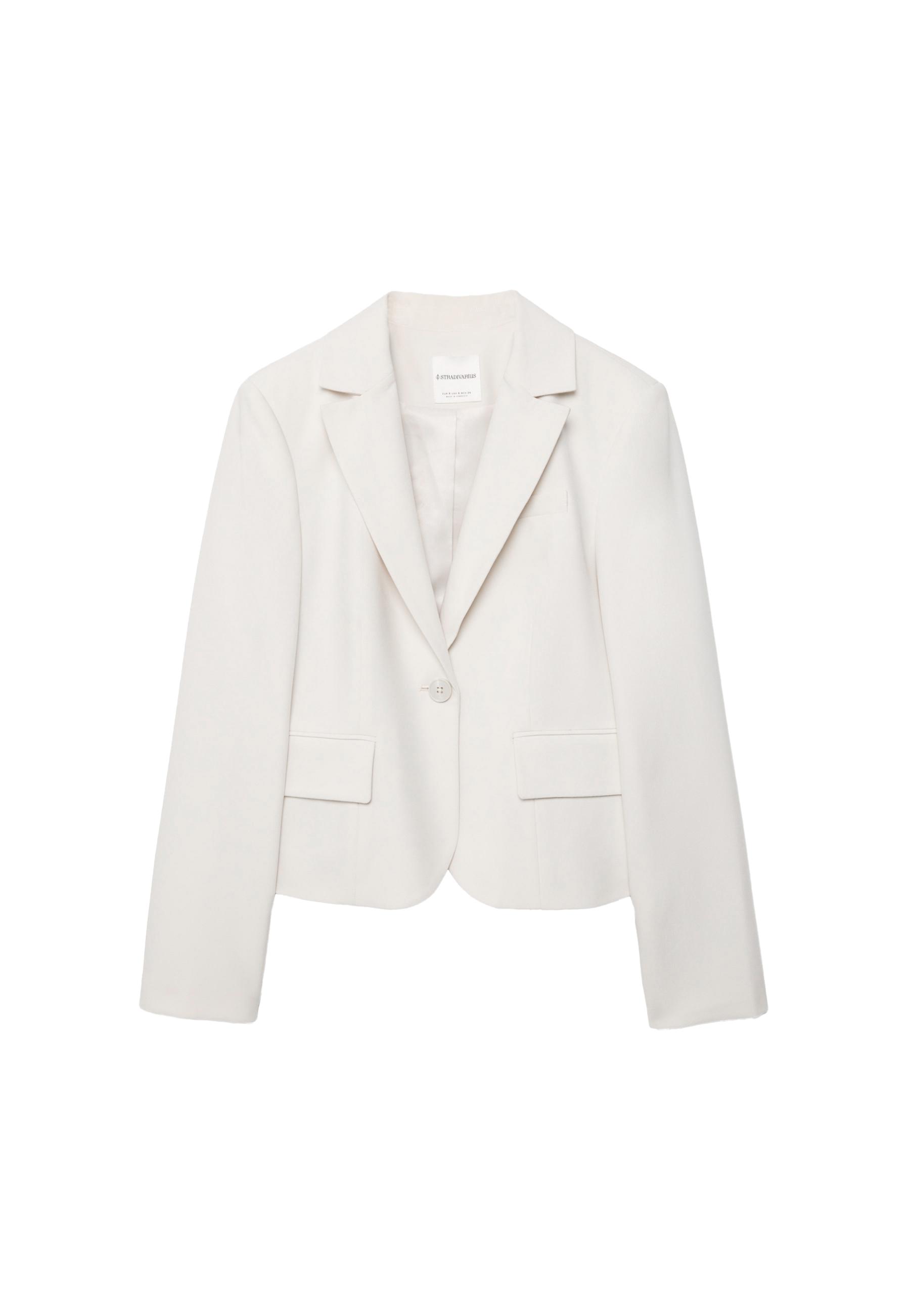 Cropped blazer — Ice