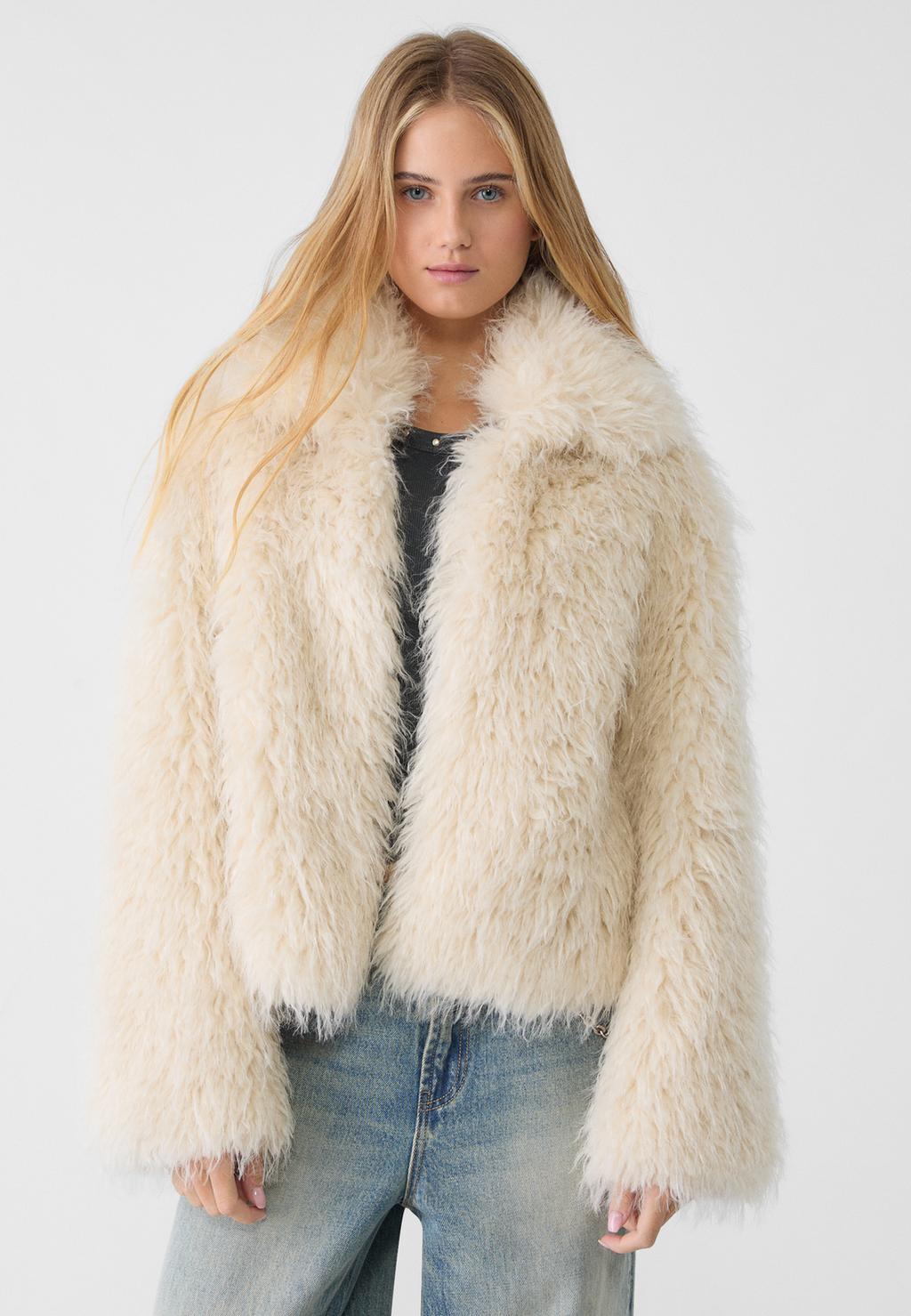 Faux fur jacket