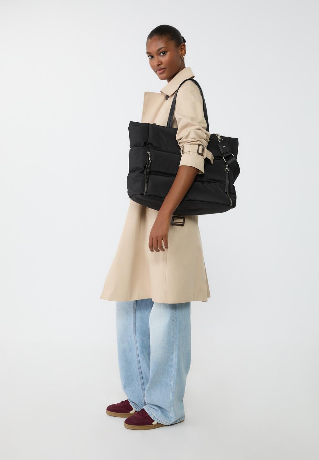 Shopper tejido cremalleras