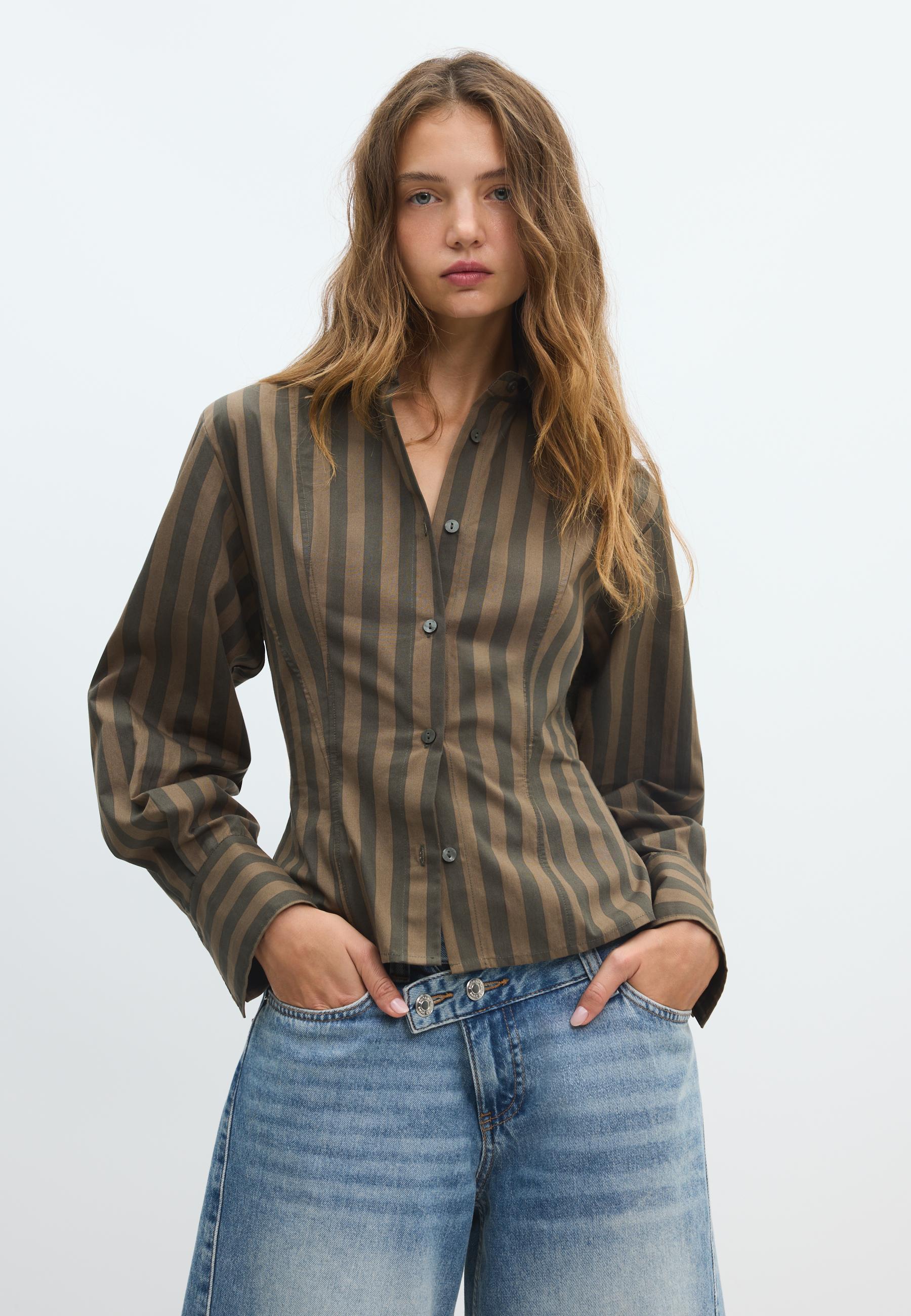 Striped shirt — Khaki