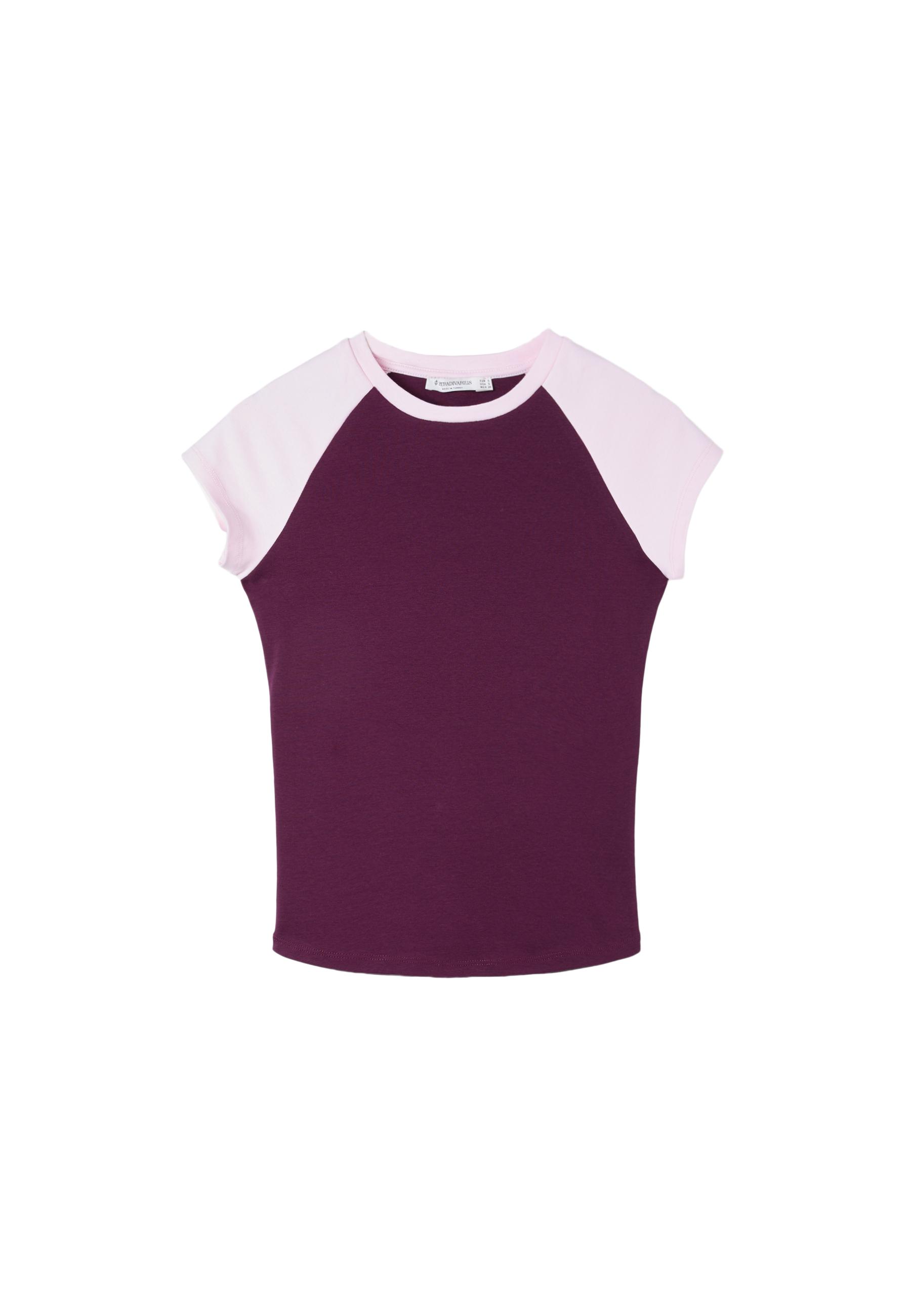 Short sleeve raglan T-shirt — Dark purple