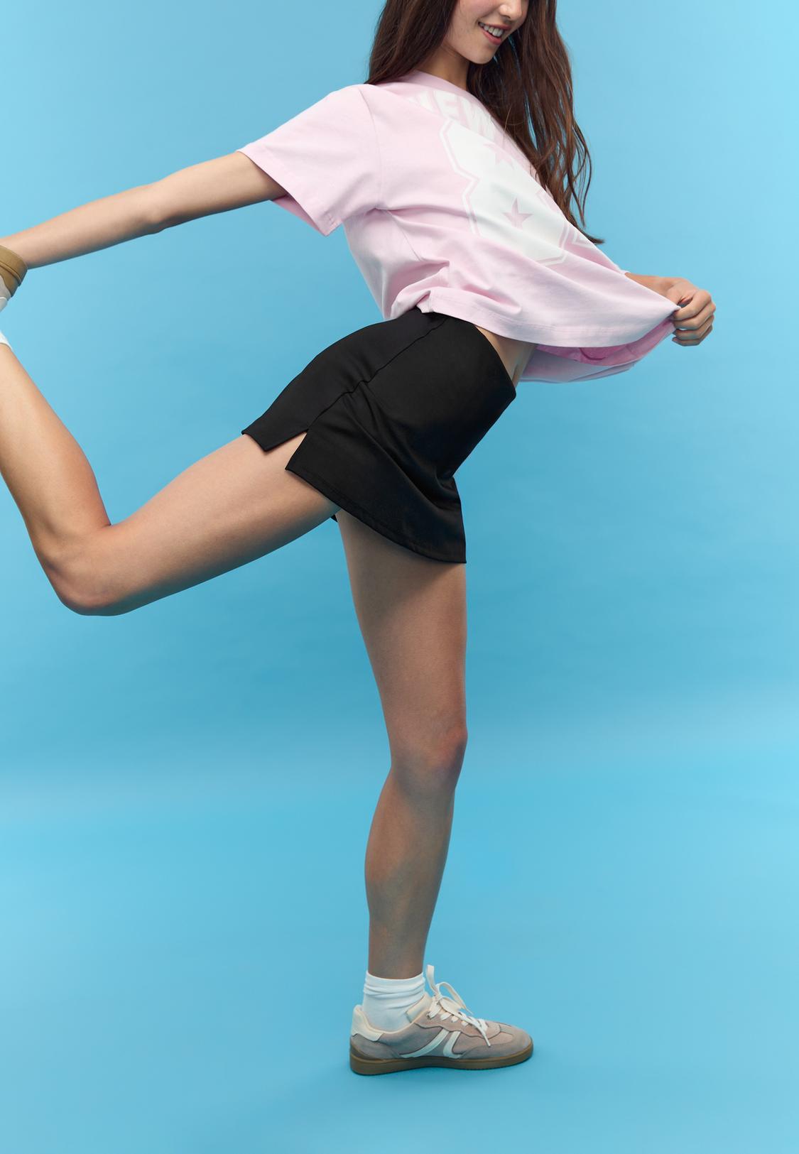 Falda Short Cuero Stradivarius Falda Pantalón Corta Stradivarius