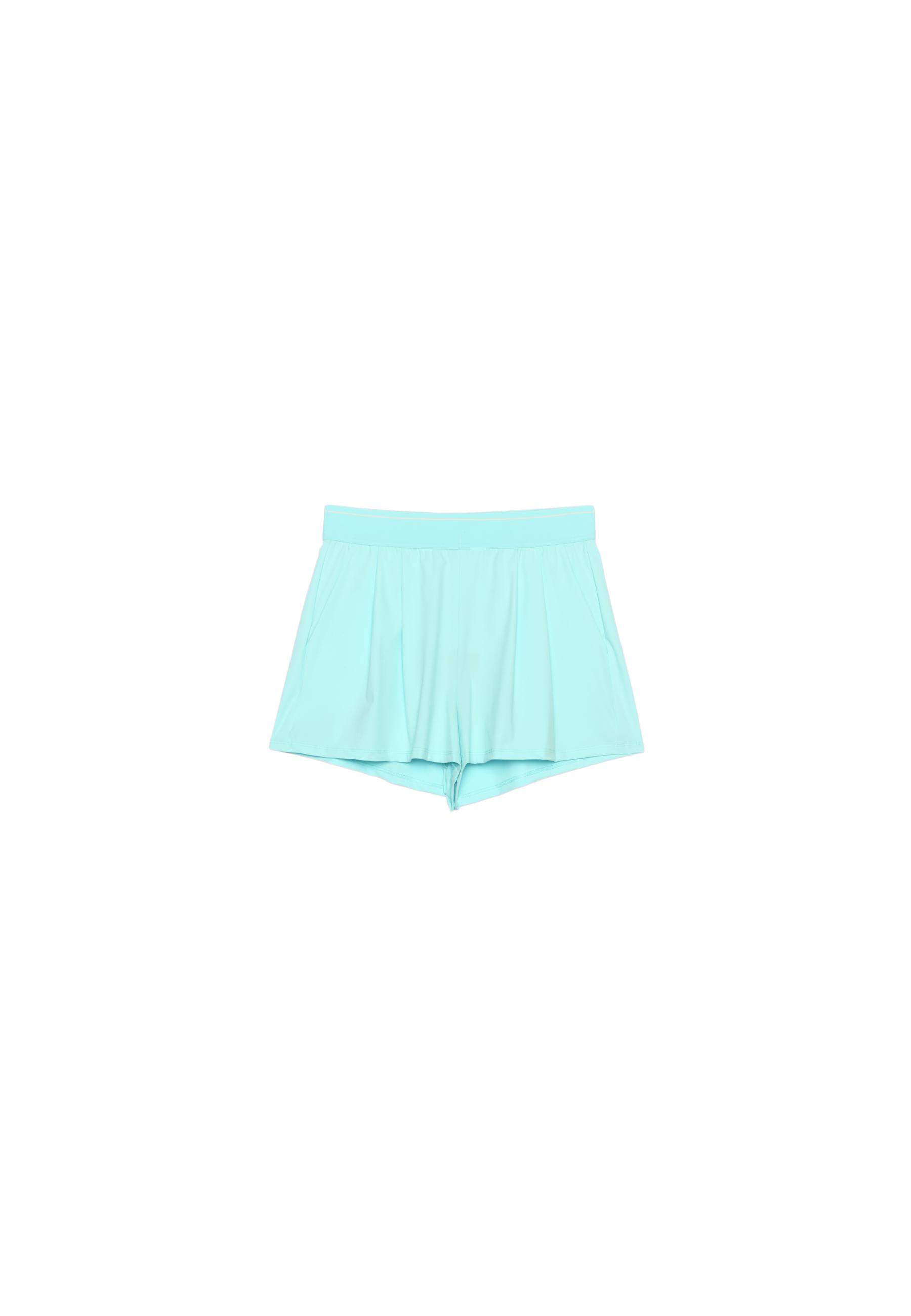 Smart shorts with elasticated waistband — Pastel green