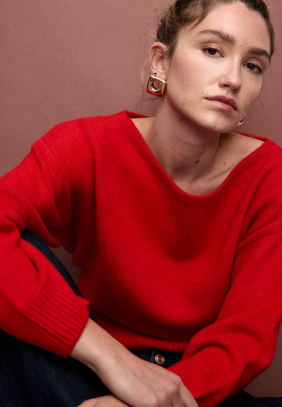 jersey punto cuello barca tacto suave