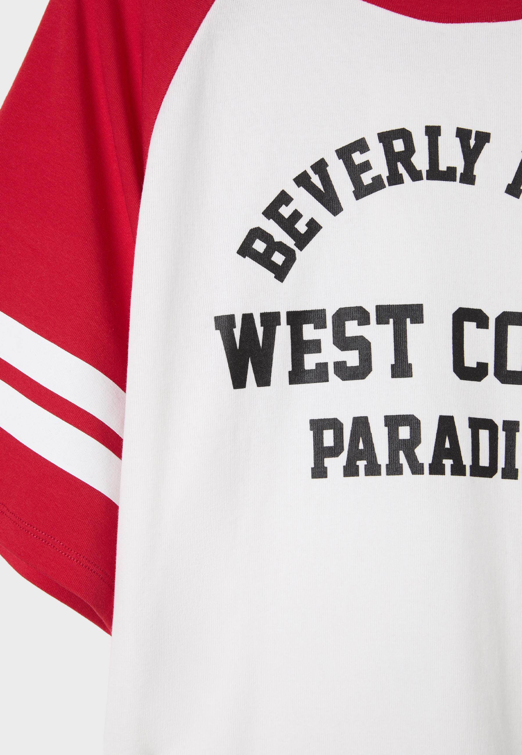 Raglan T-shirt with graphic print — Red