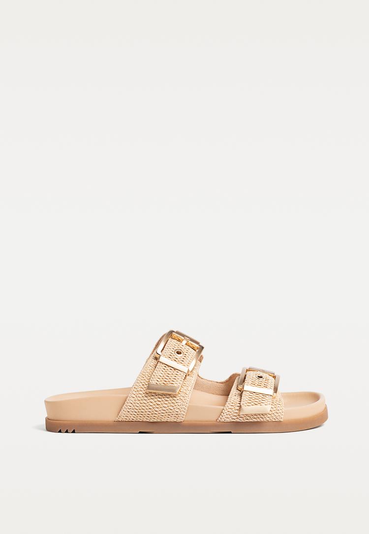 sandalias planas hebillas