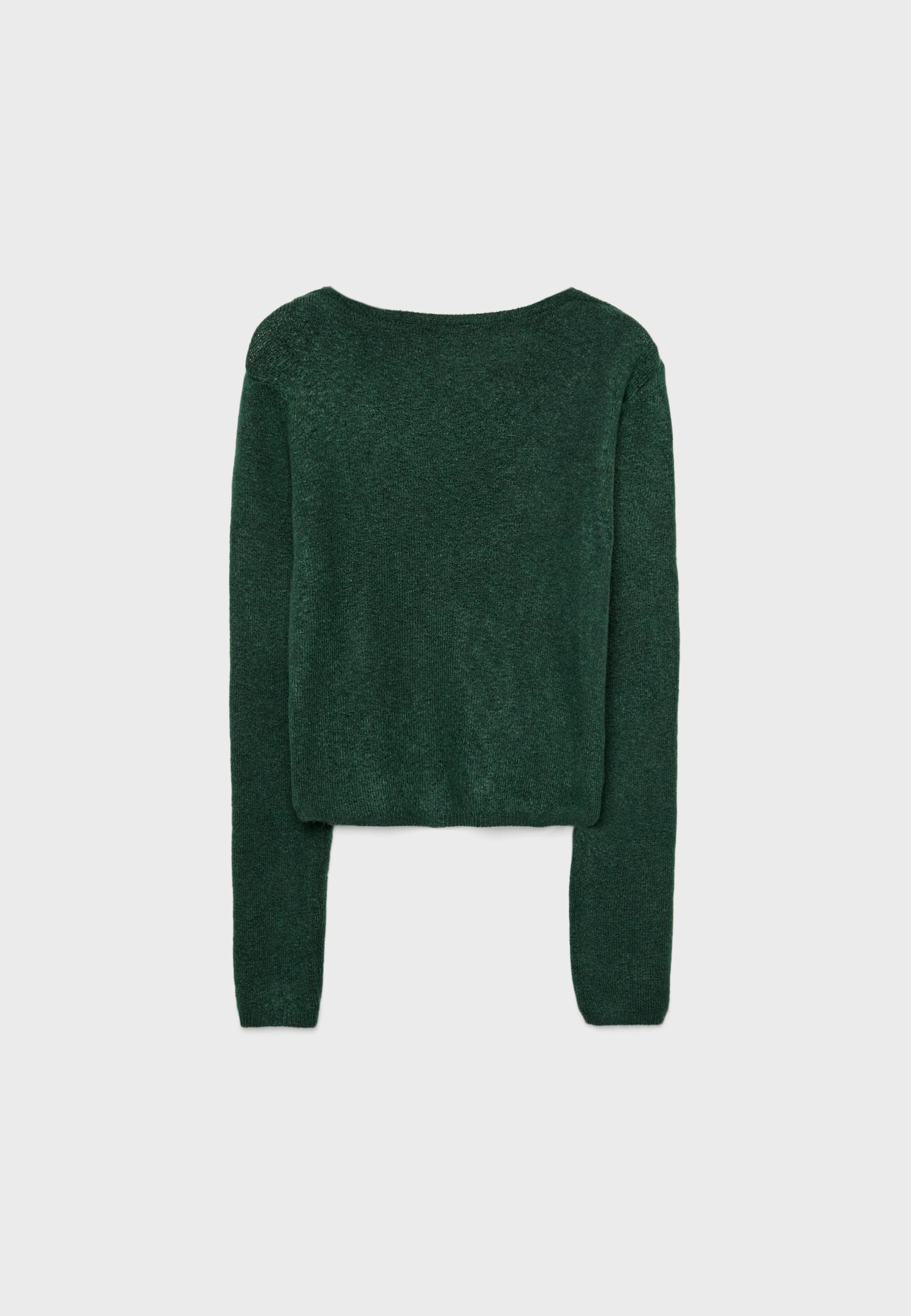 Knit cardigan with tie detail - Women's fashion