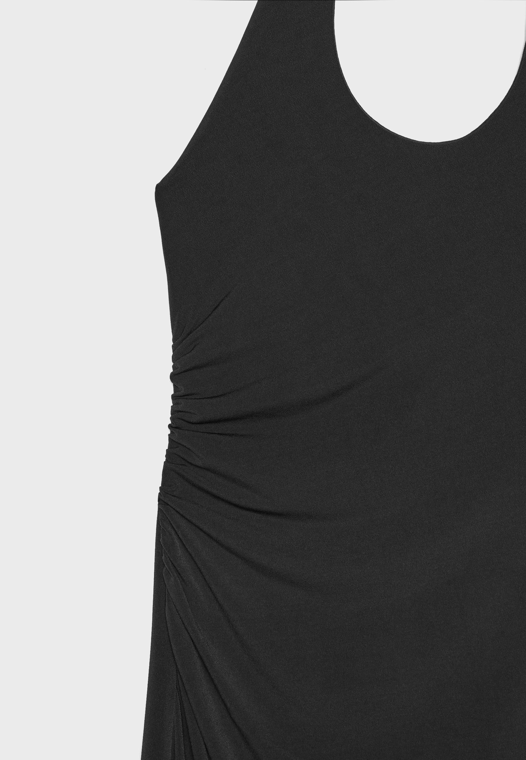 Halter neck midi dress — Black