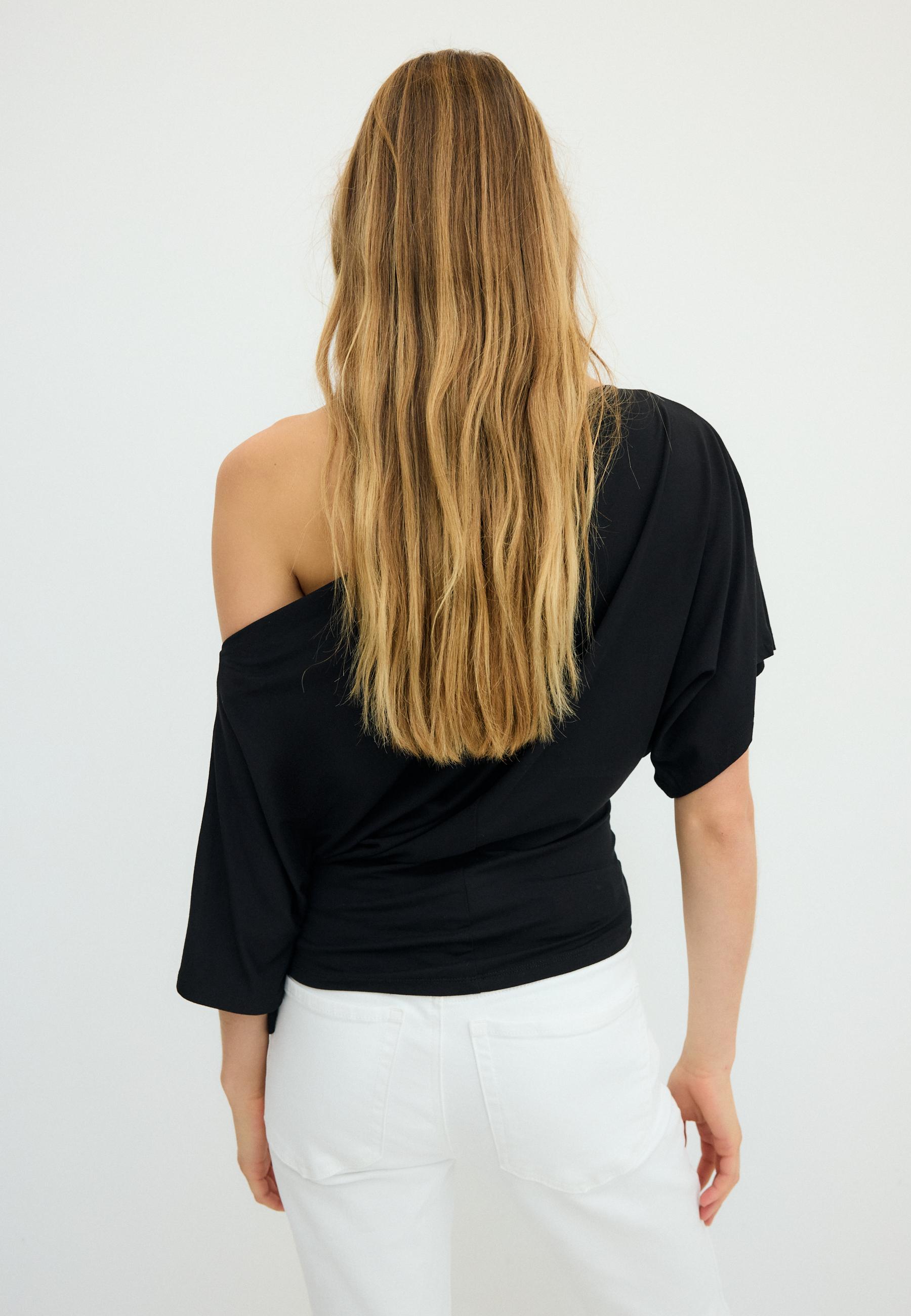 Basic Batwing Sleeve T-Shirt — Black