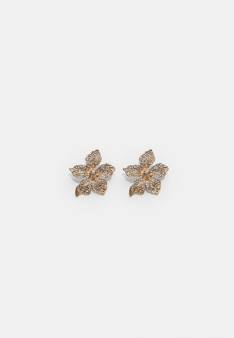 rhinestone flower earrings