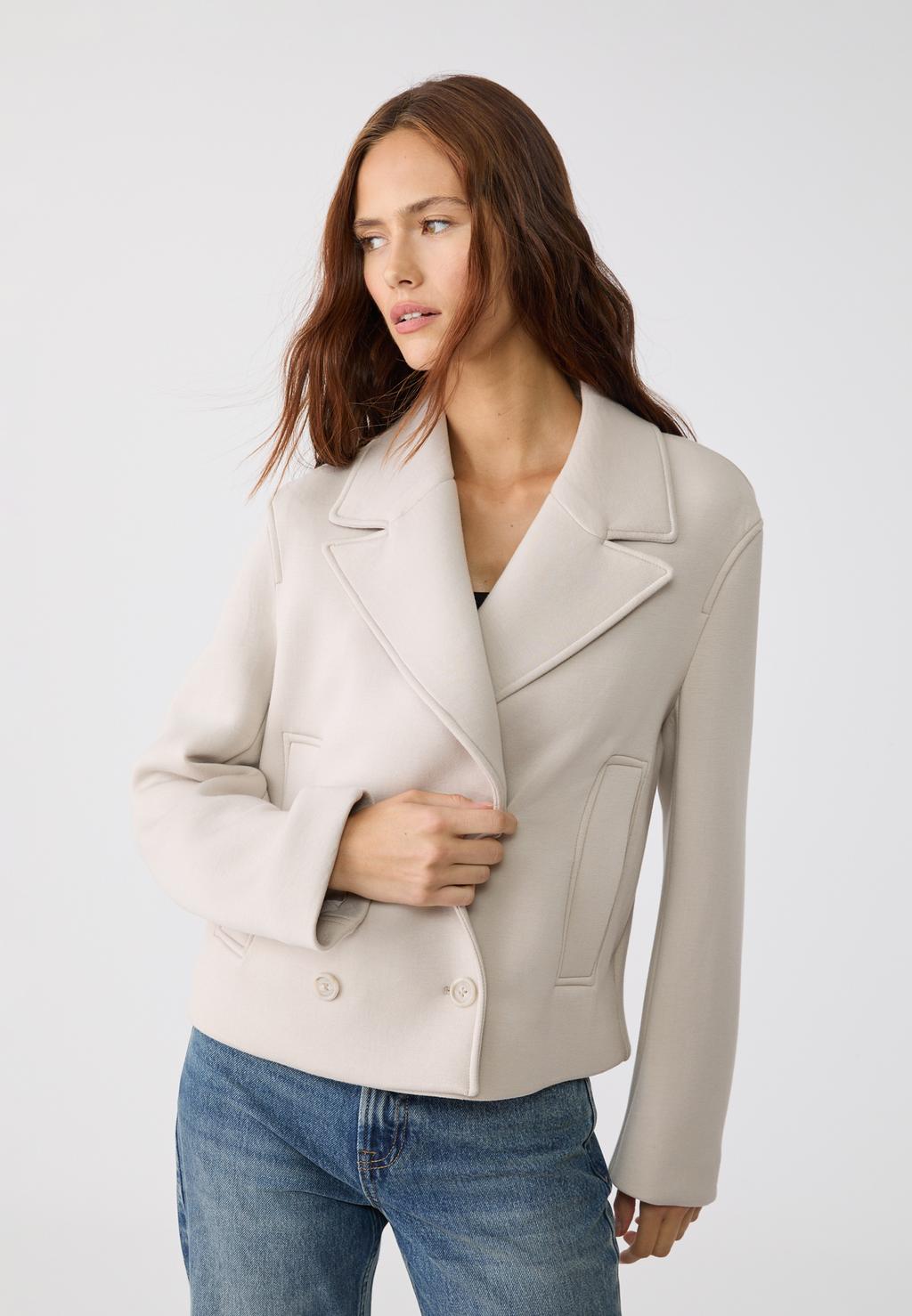 Manteau court croisé