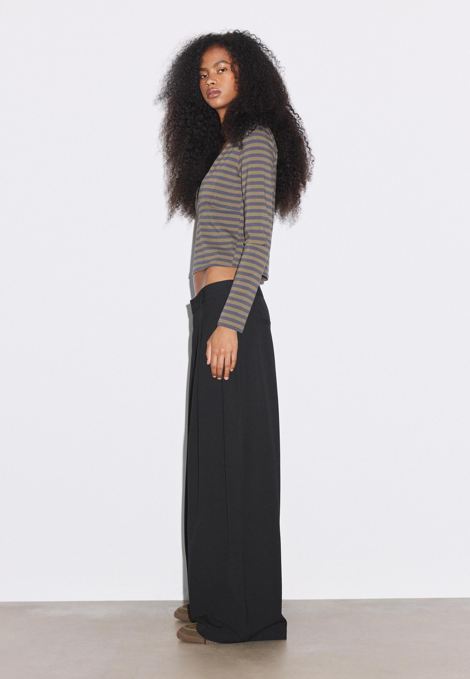 Barrel smart trousers — Black