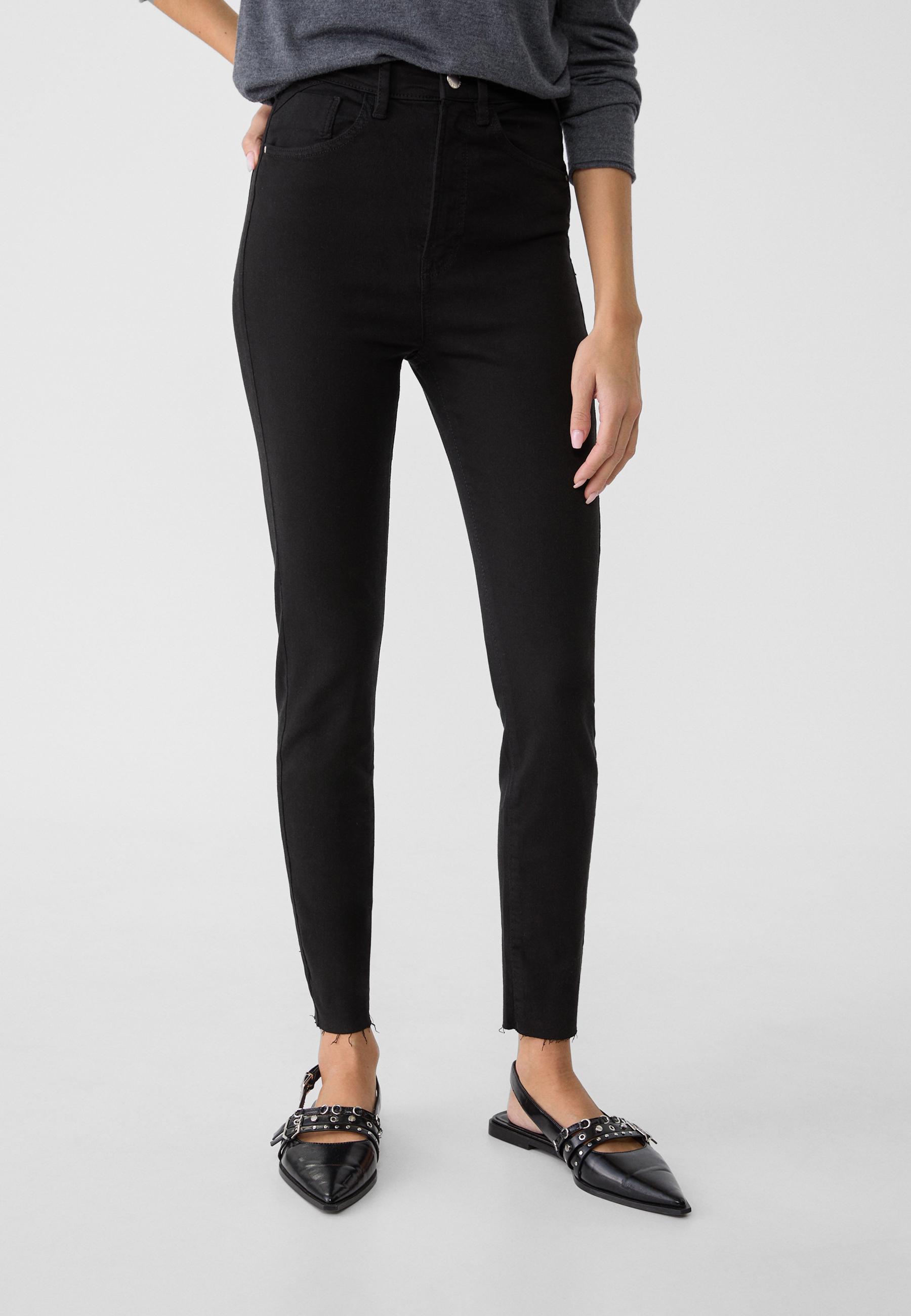 High-waist skinny jeans — Black