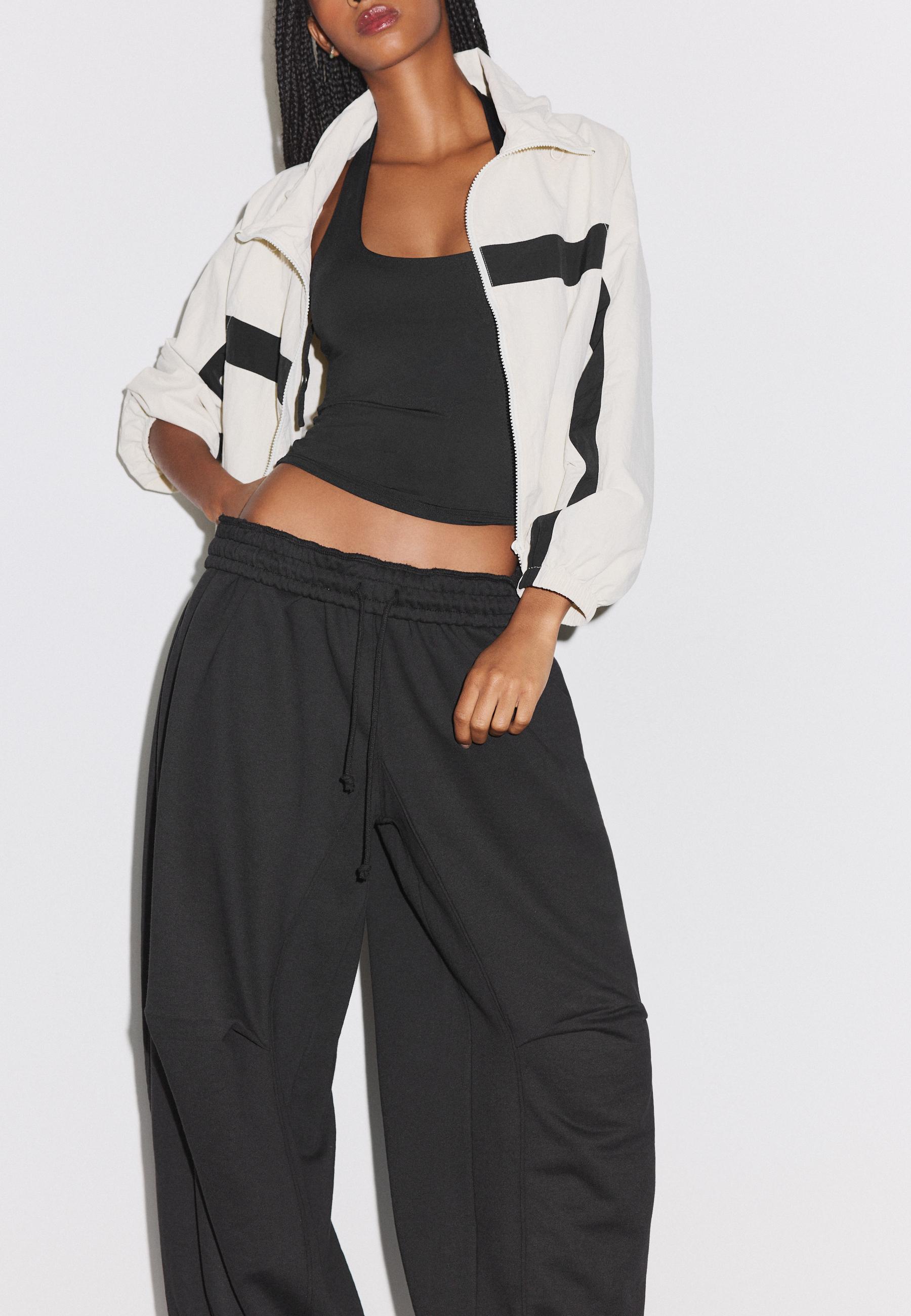 Balloon jogger trousers with toggles — Black
