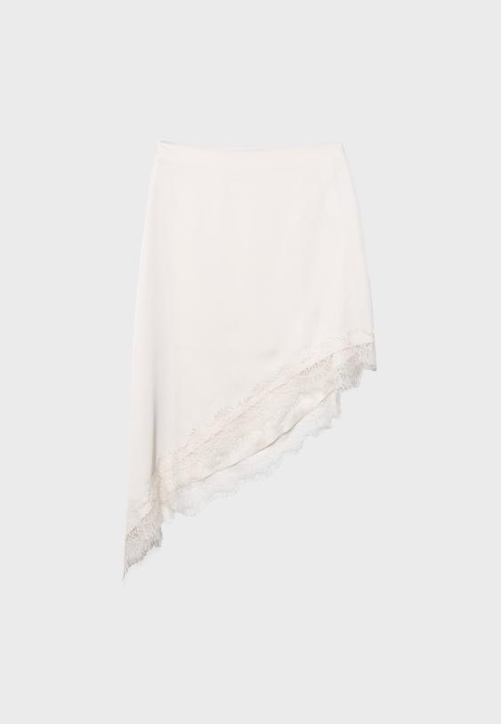 Asimetrik saten etek - Görsel 7