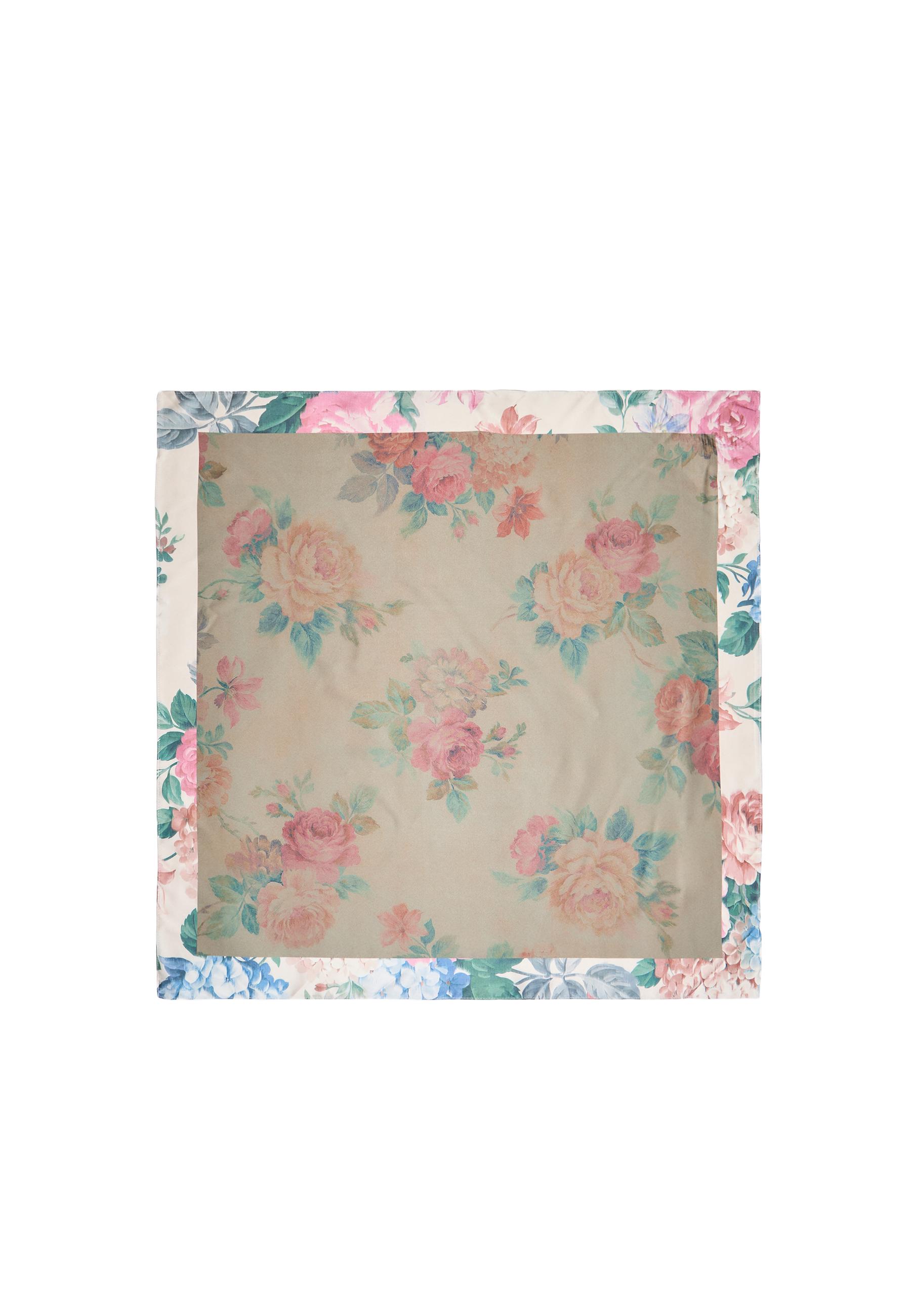 Large floral scarf — Pastel pink
