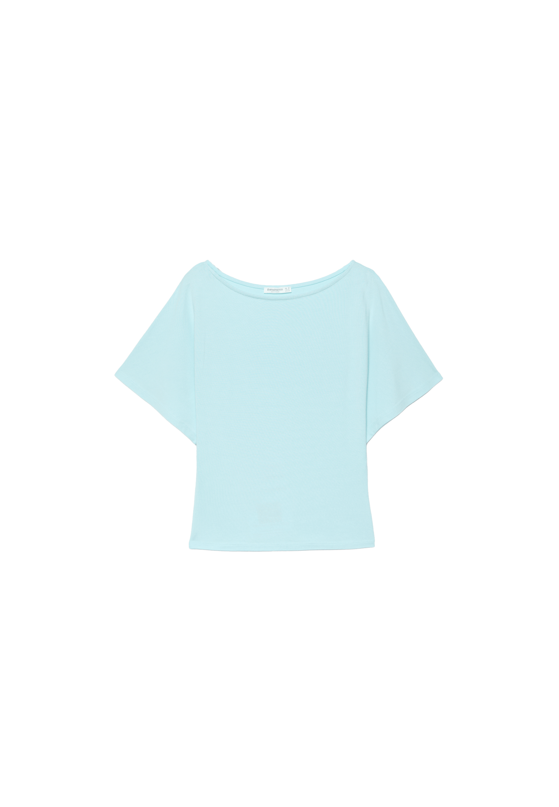 Short sleeve boat neck T-shirt — Turquoise