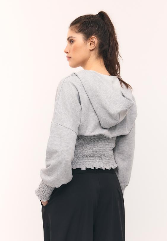 Stradivarius Sweat Zippé Gris Mélangé L