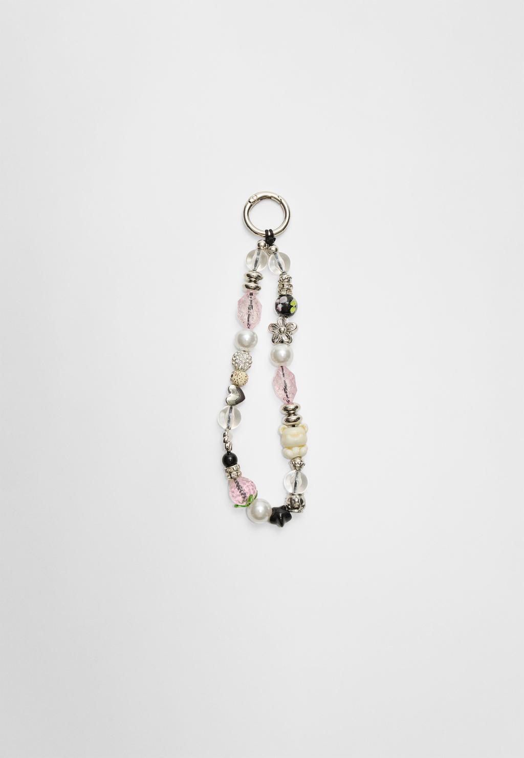 Multi-bead charm key ring