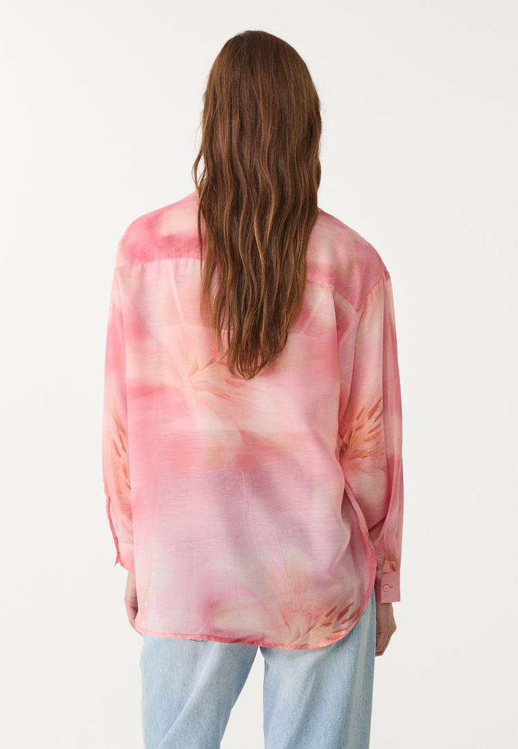 camisa daily fluida estampada
