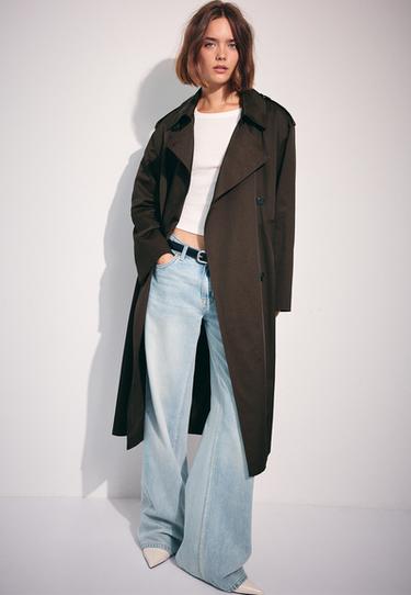 Long basic trench coat — Brown 1