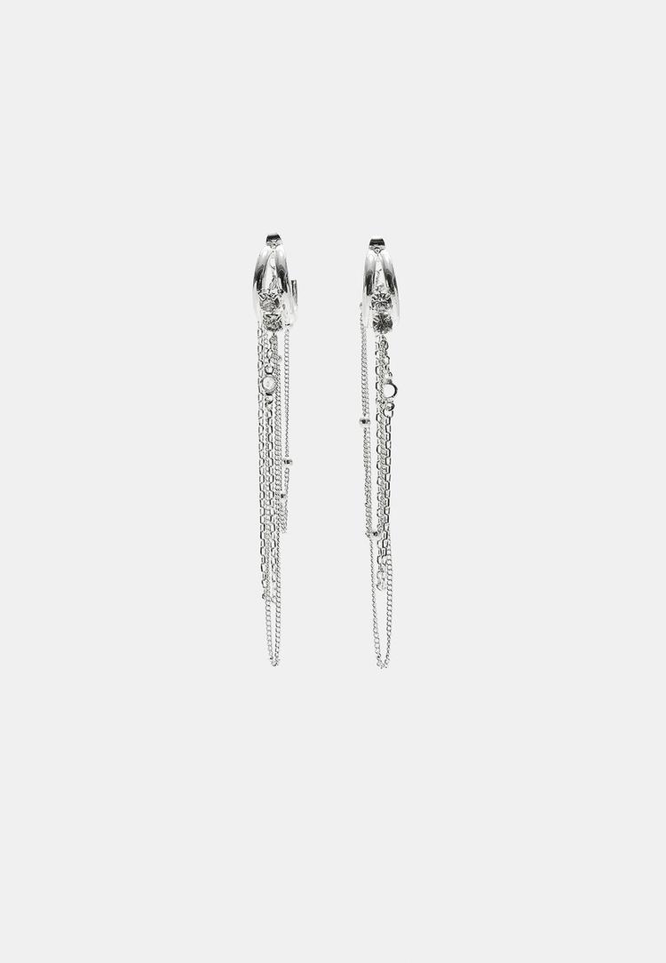 pendientes largos aros cadenas