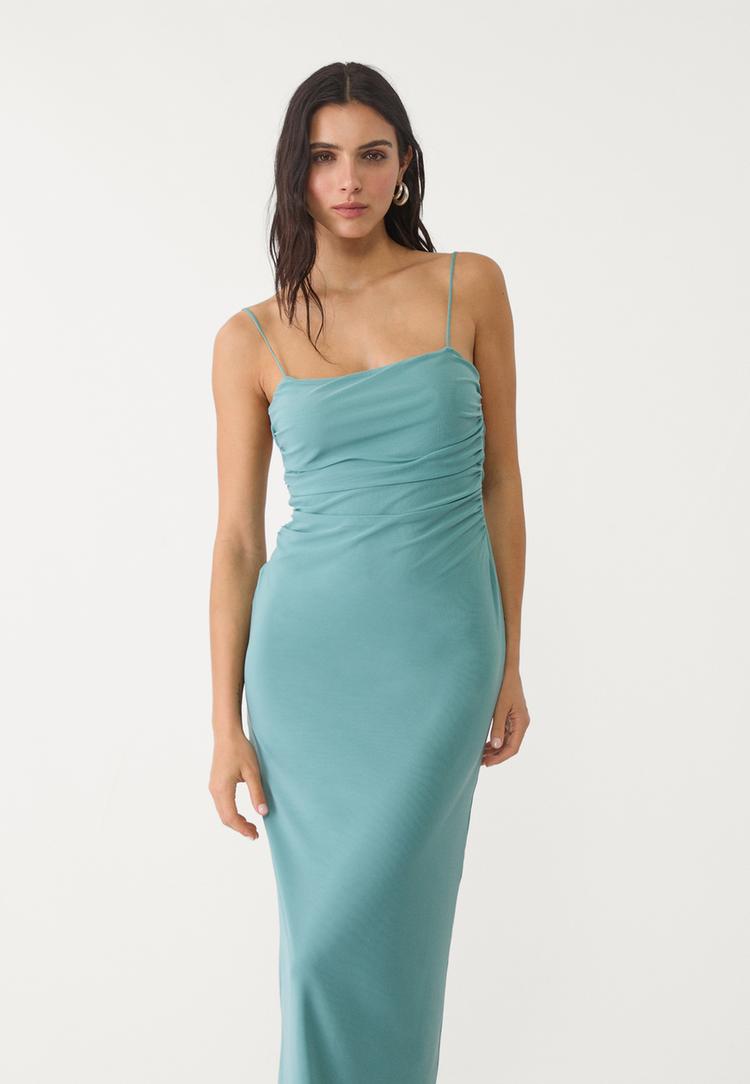 vestido largo tul