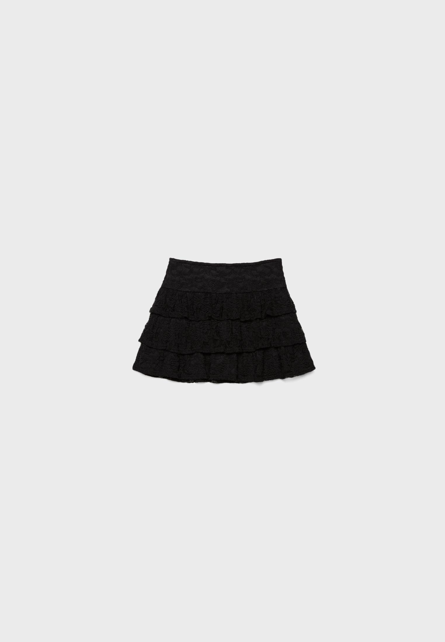 Lace skort — Black