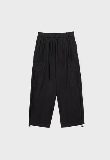 Poplin cargo trousers — Black 8