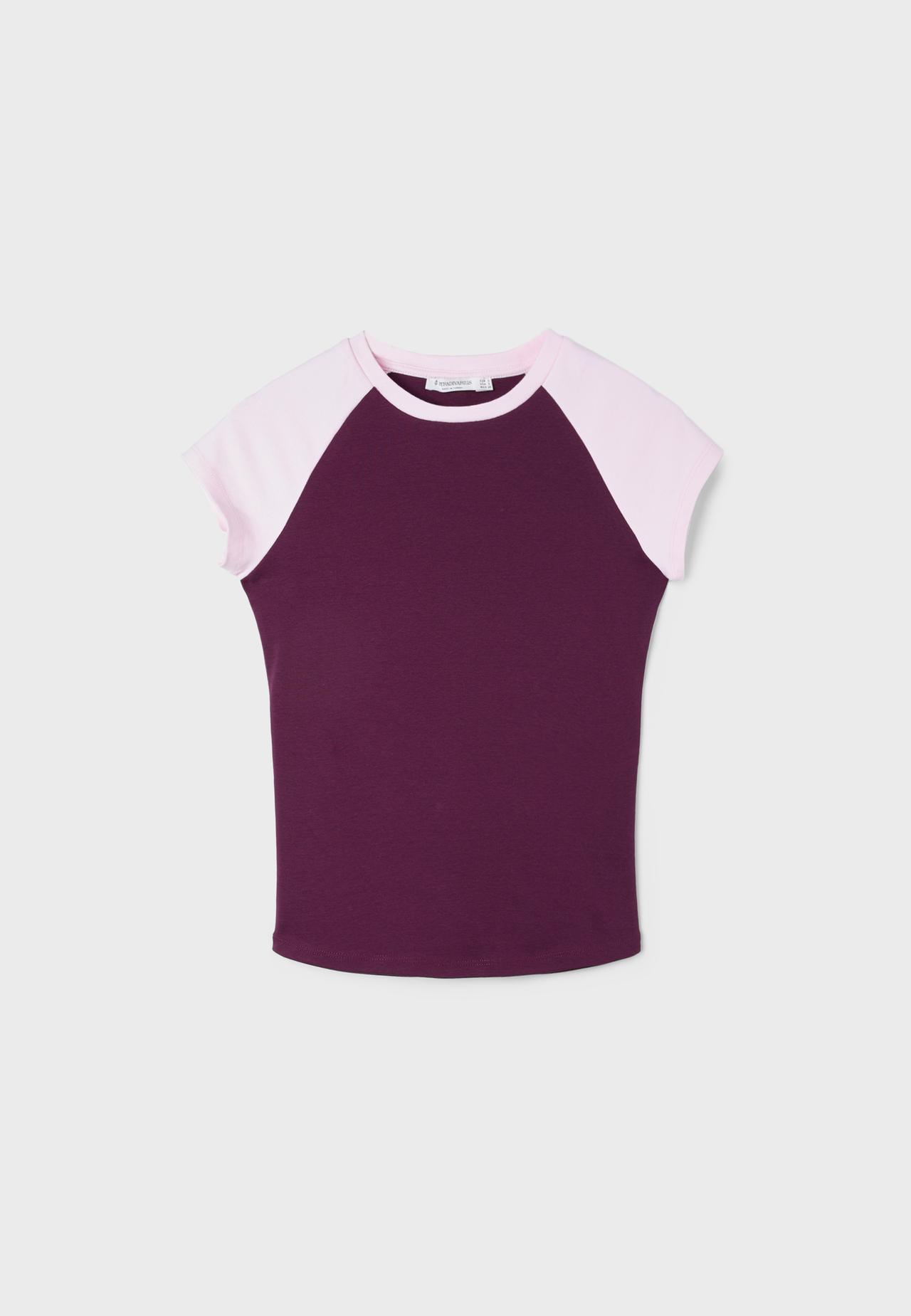 Raglan short sleeve T-shirt — Dark purple