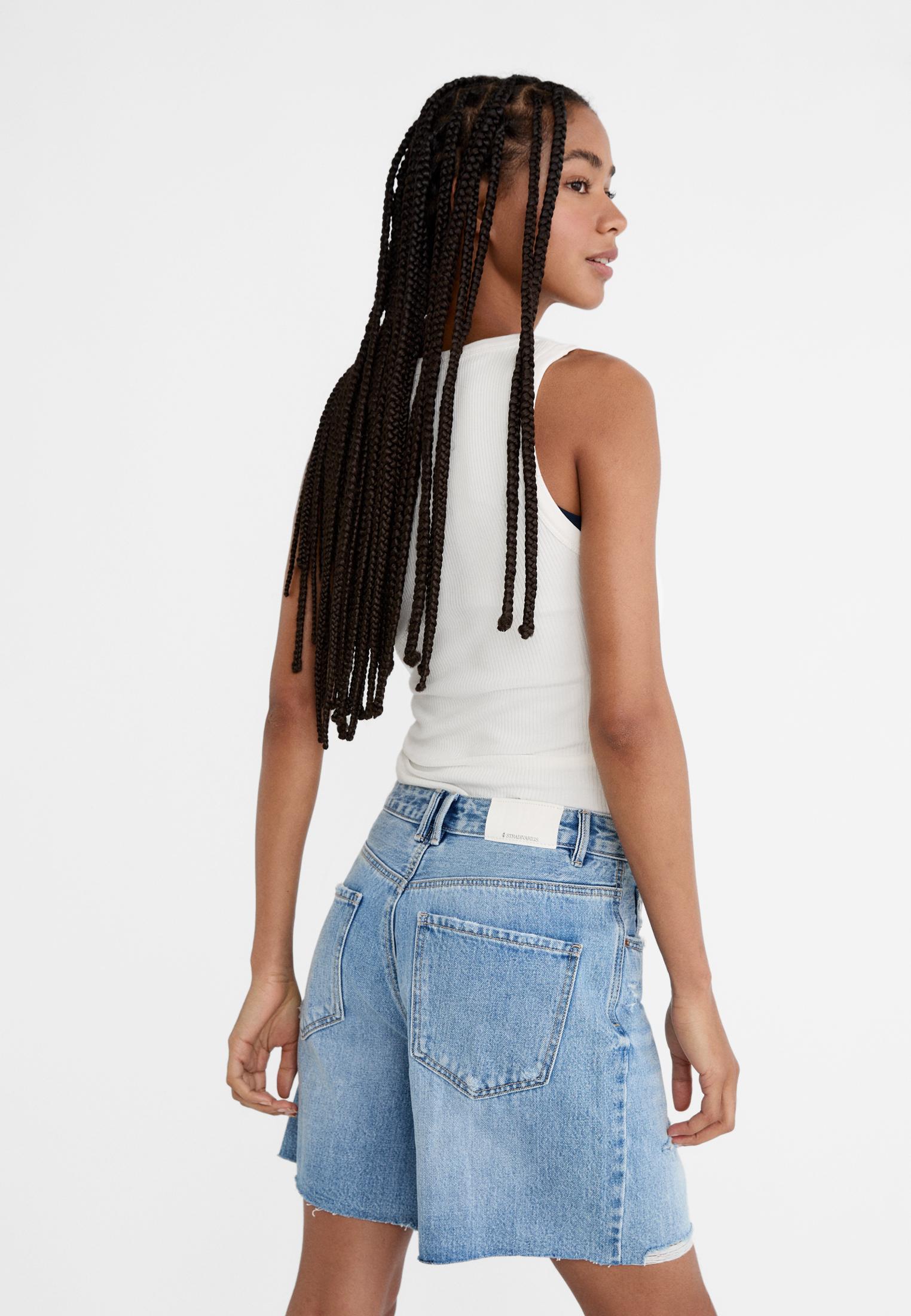 D93 Longline shorts — LIGHT BLEACH