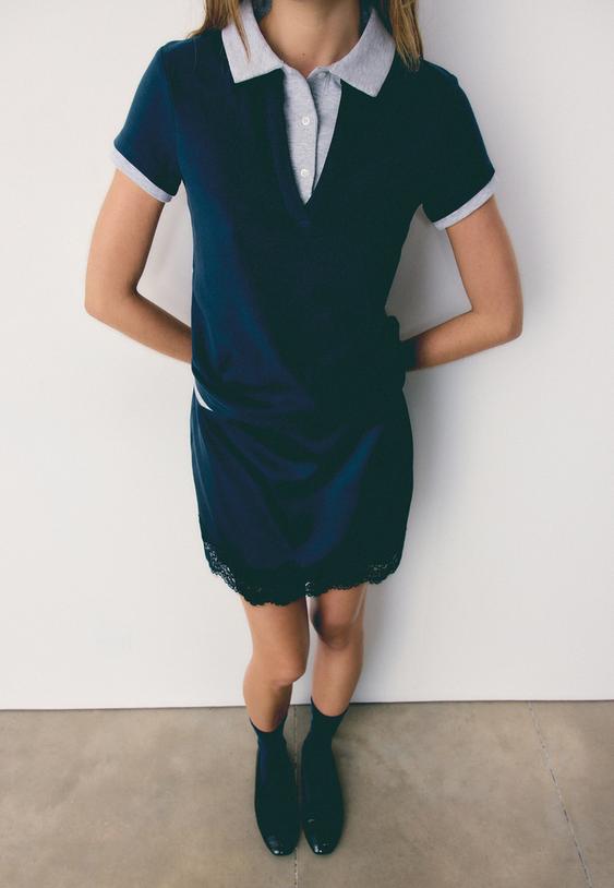 gonna mini satinata in pizzo