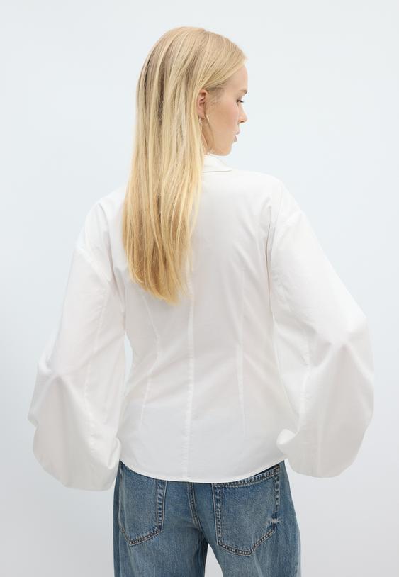 chemise popeline manches bouffantes