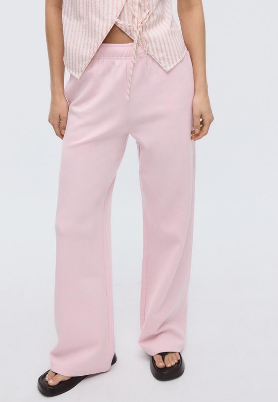 calcas jogger de perna larga