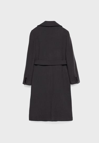 Belted midi coat — Black 7