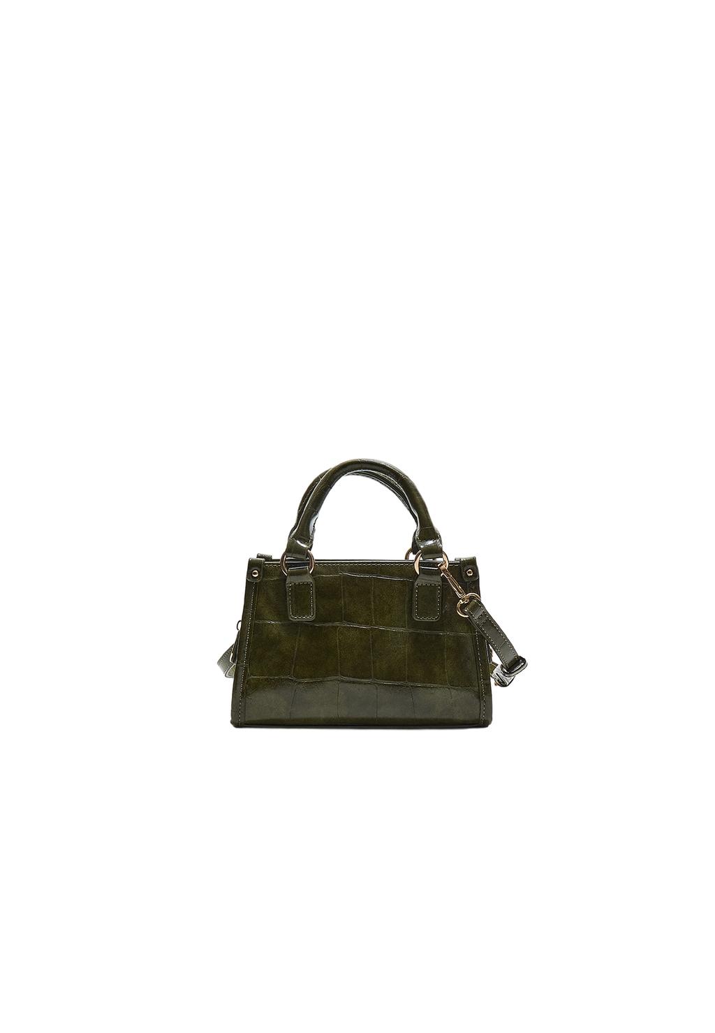 Mini sac fourre-tout effet croco