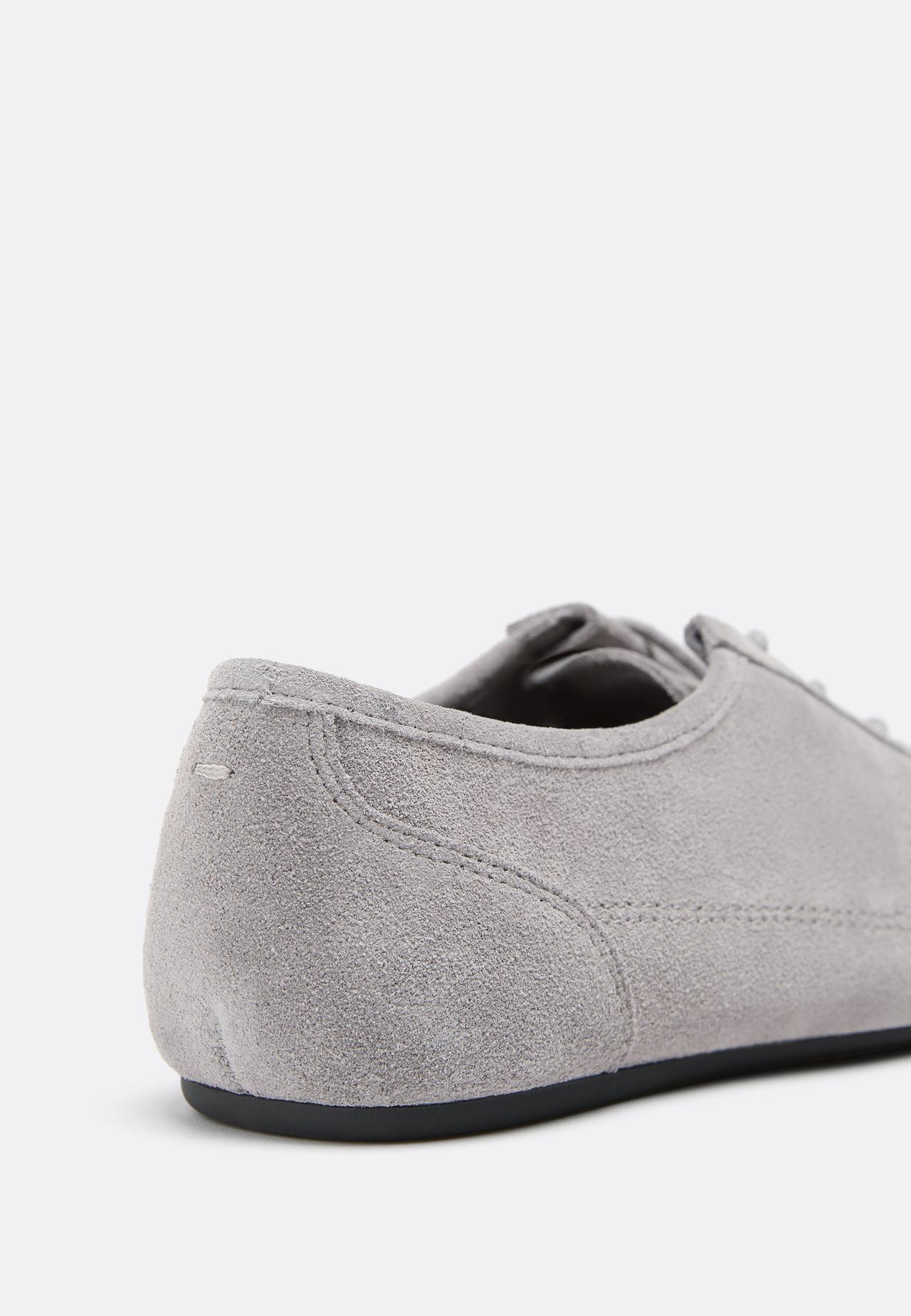 Soft leather blucher sneakers — GREY