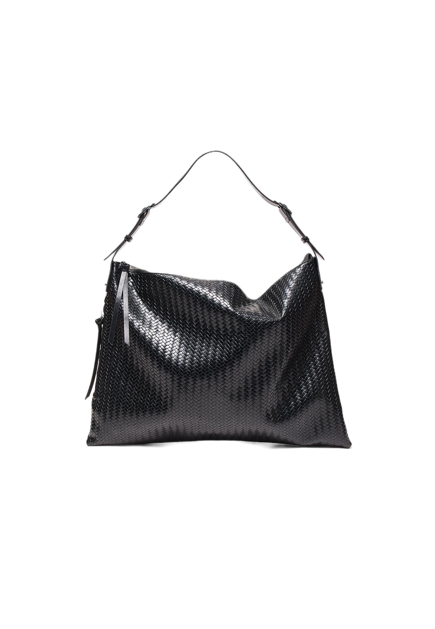 Yumuşak dokulu fermuarlı omuz çantası - Görsel 6