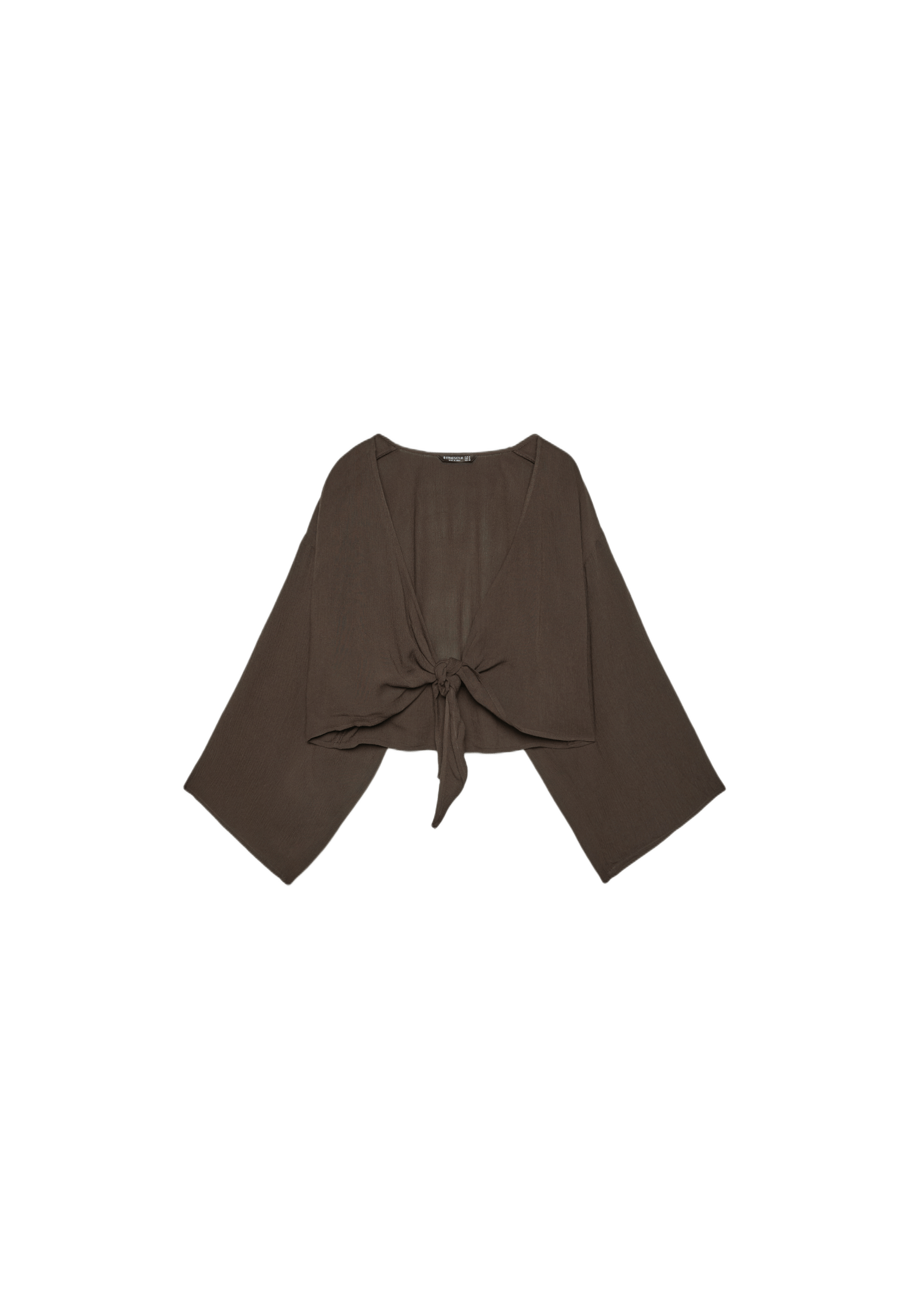 Flowing open blouse — Brown