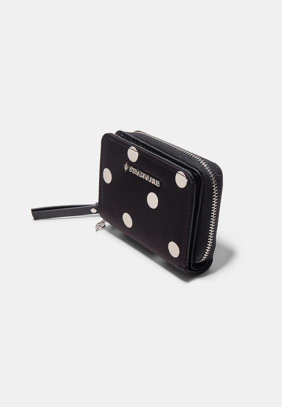 porta moedas e cartoes com bolinhas