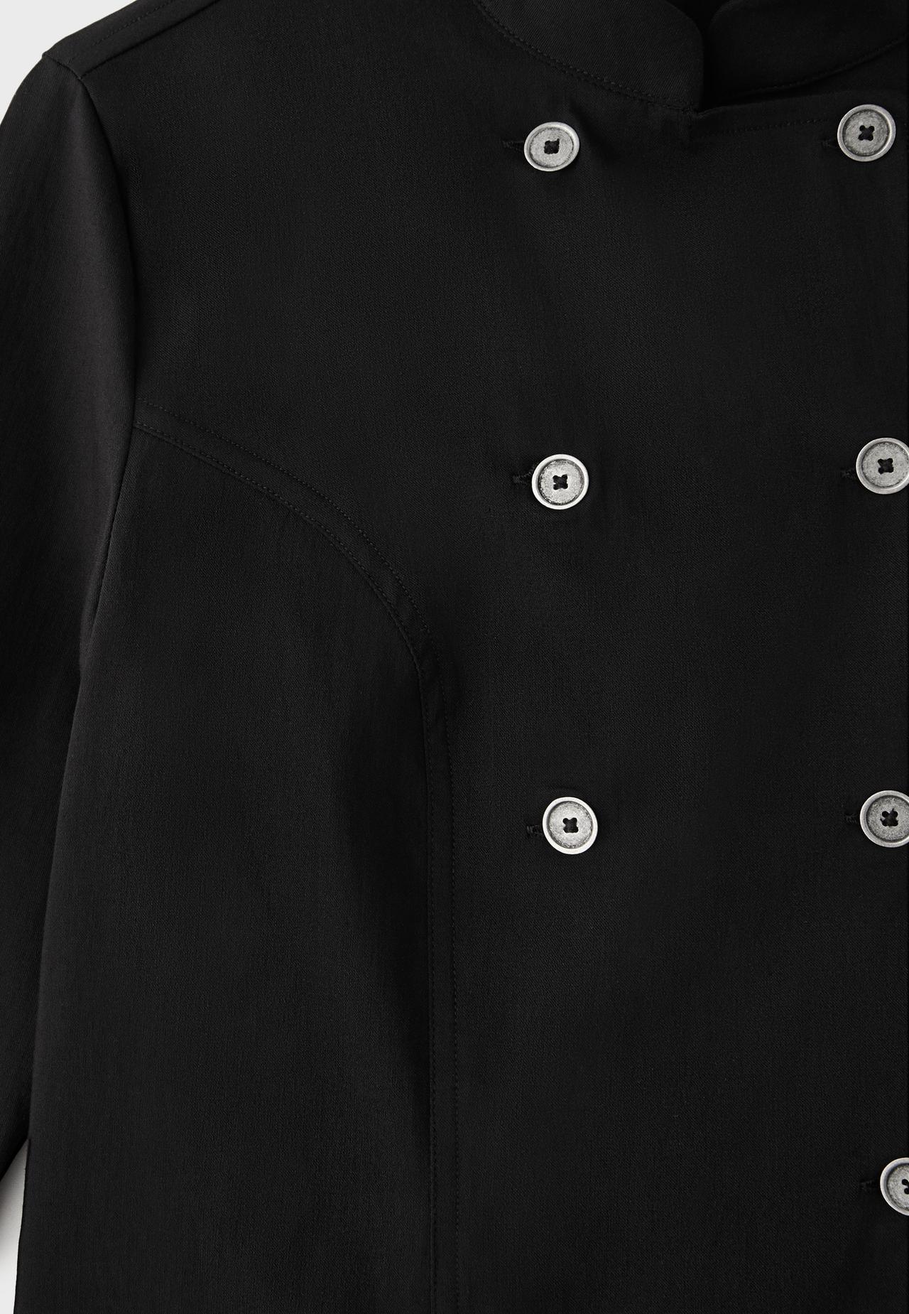 Double-breasted long sleeve shirt — Black